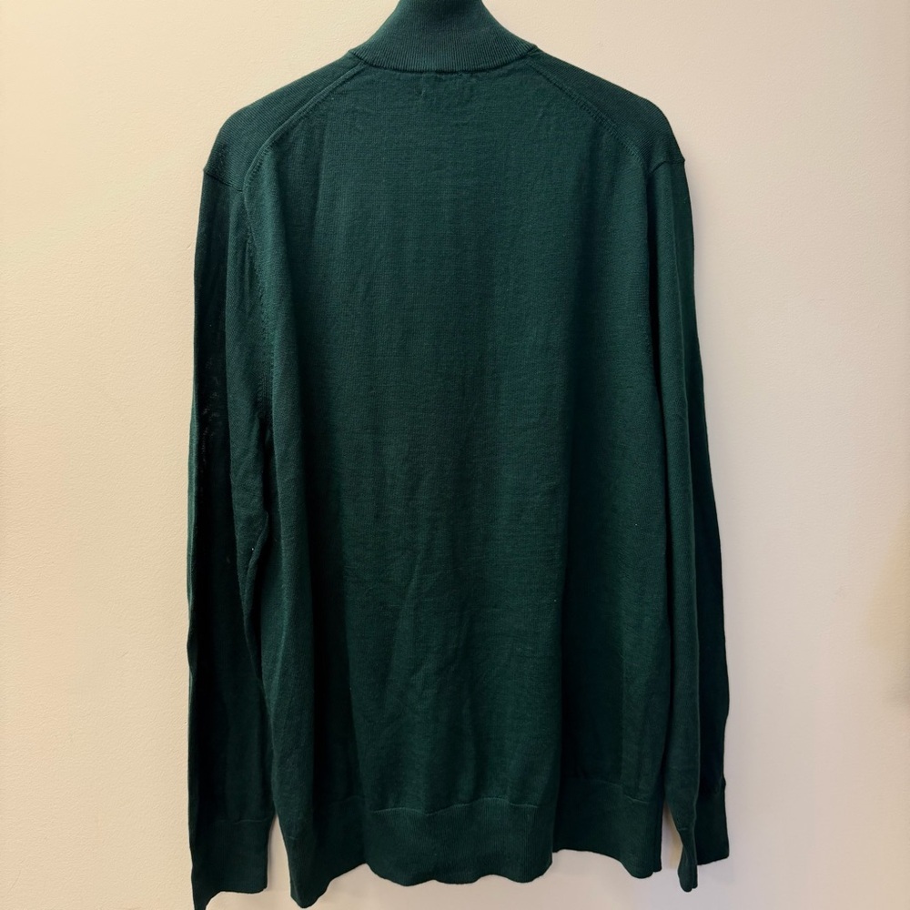 Brooks Brothers Forest Green Zip-Up Sweater - Picture 2 of 6